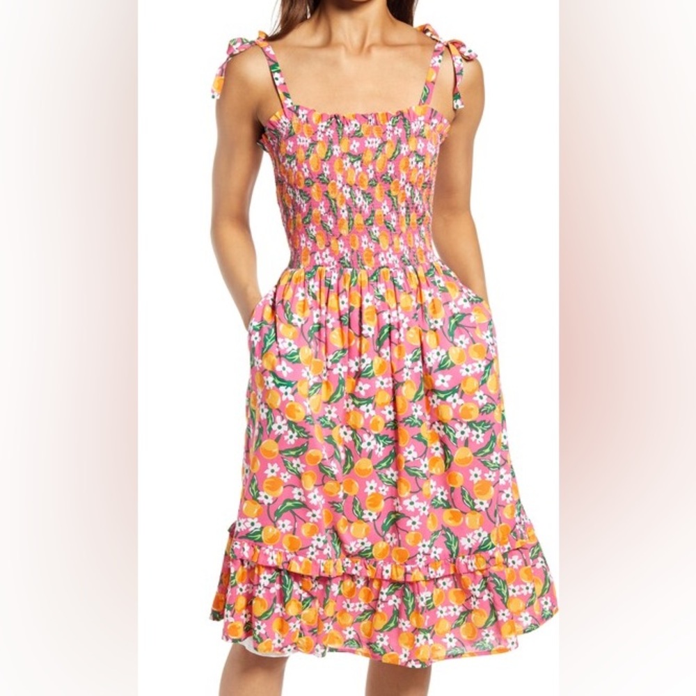 Draper James 🍊🌸 Smocked Orange Blossom Dress